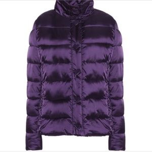 $395 Love Moschino purple puffer jacket size IT 44, US 8